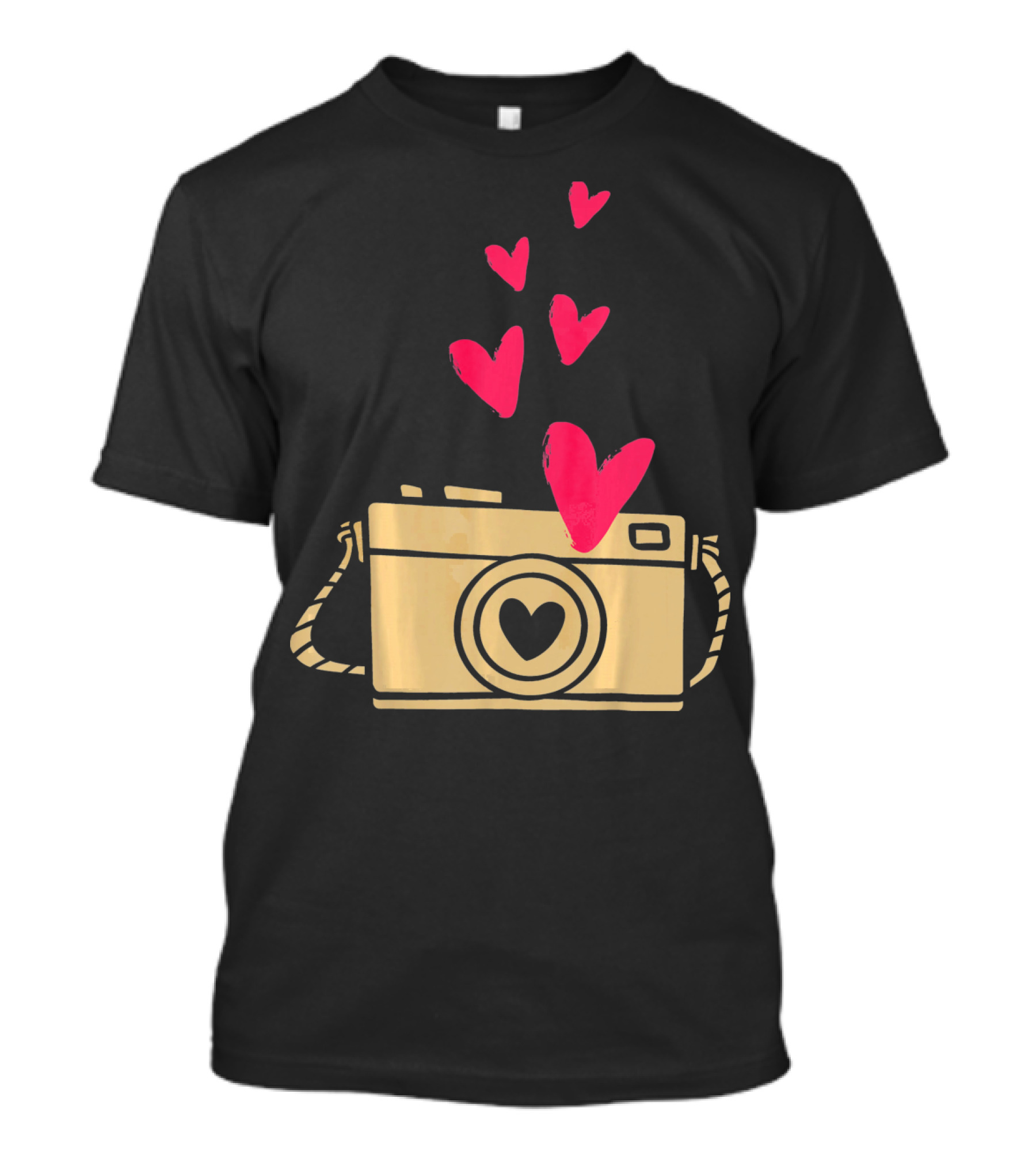 Love Camera Hearts Valentine's Day Photographers T-Shirt
