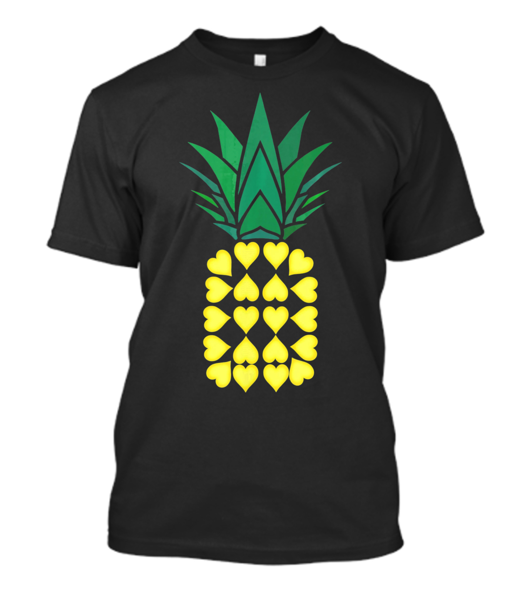 Pineapple Heart Pattern Valentine Day T-Shirt