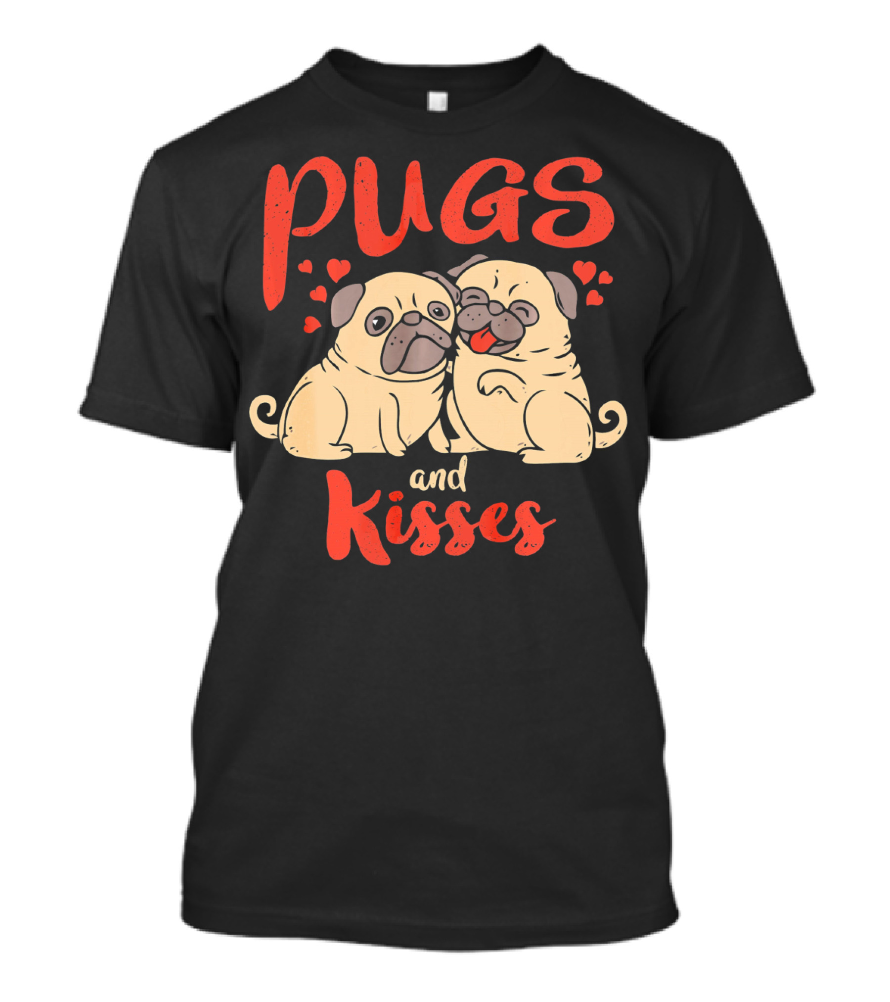Pugs And Kisses Heartwarming Dog Love With Adorable Pugs T-Shirt
