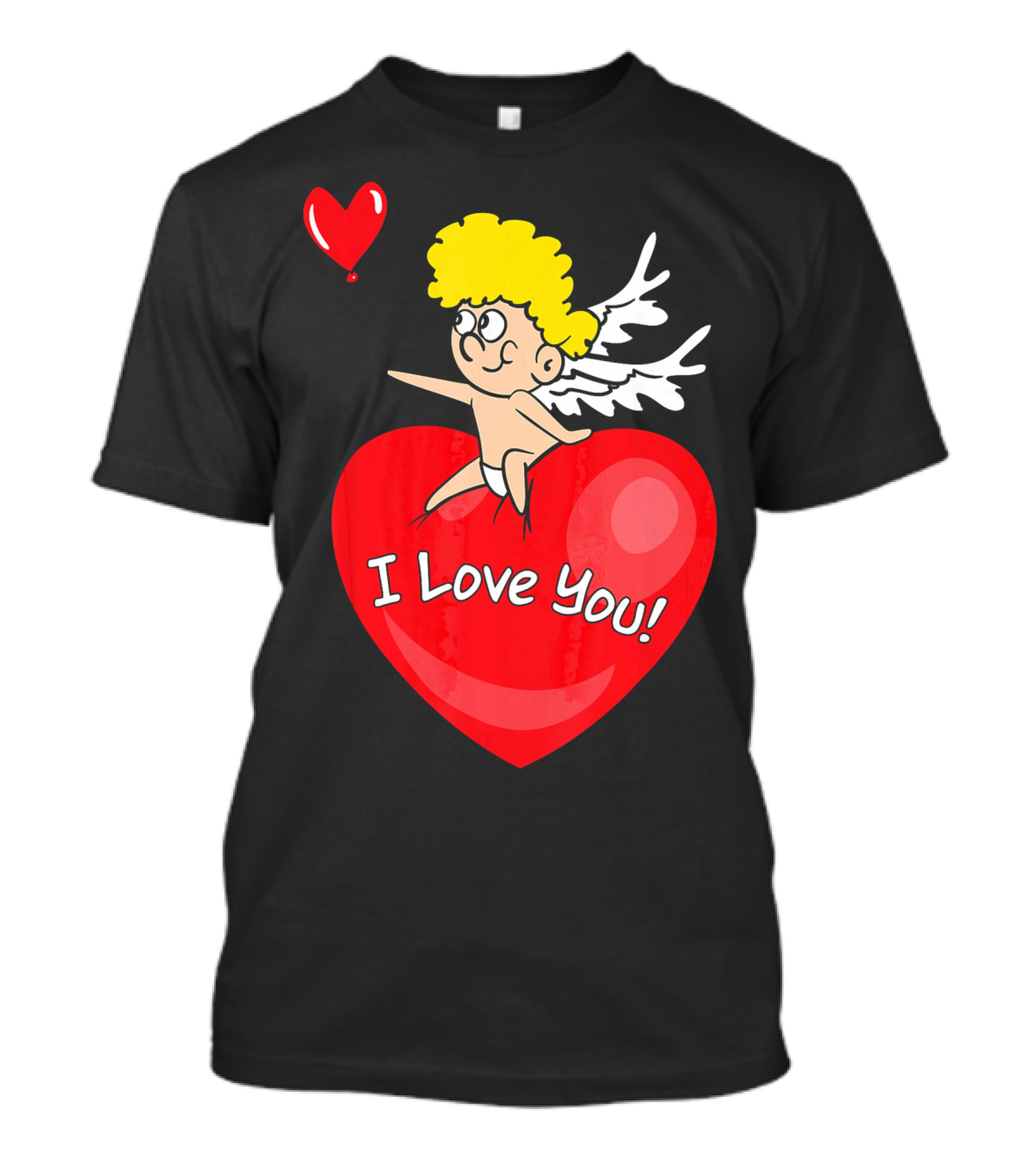 I Love You Romantic Valentine's Day Cupid Heart T-Shirt