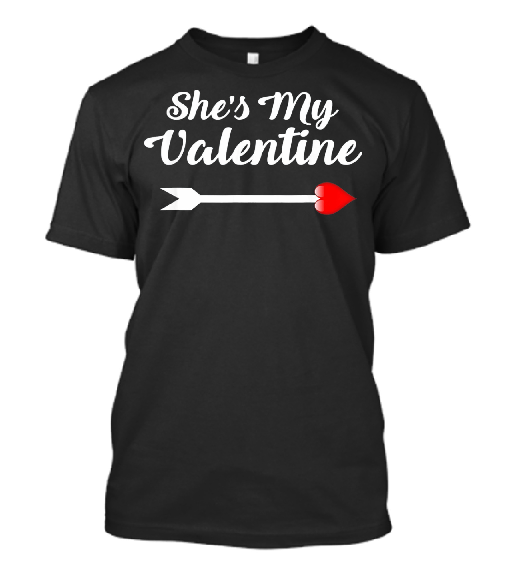 She's My Valentine Heart Arrow Boyfriends T-Shirt