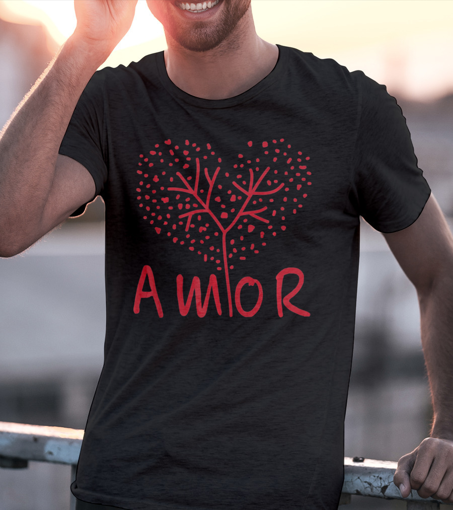 Amor Spanish Valentines Day Heart T-Shirt