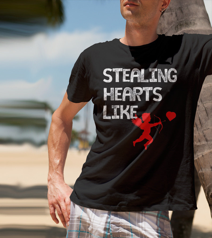 Stealing Hearts Like Cupid Kids Funny Va T-Shirt