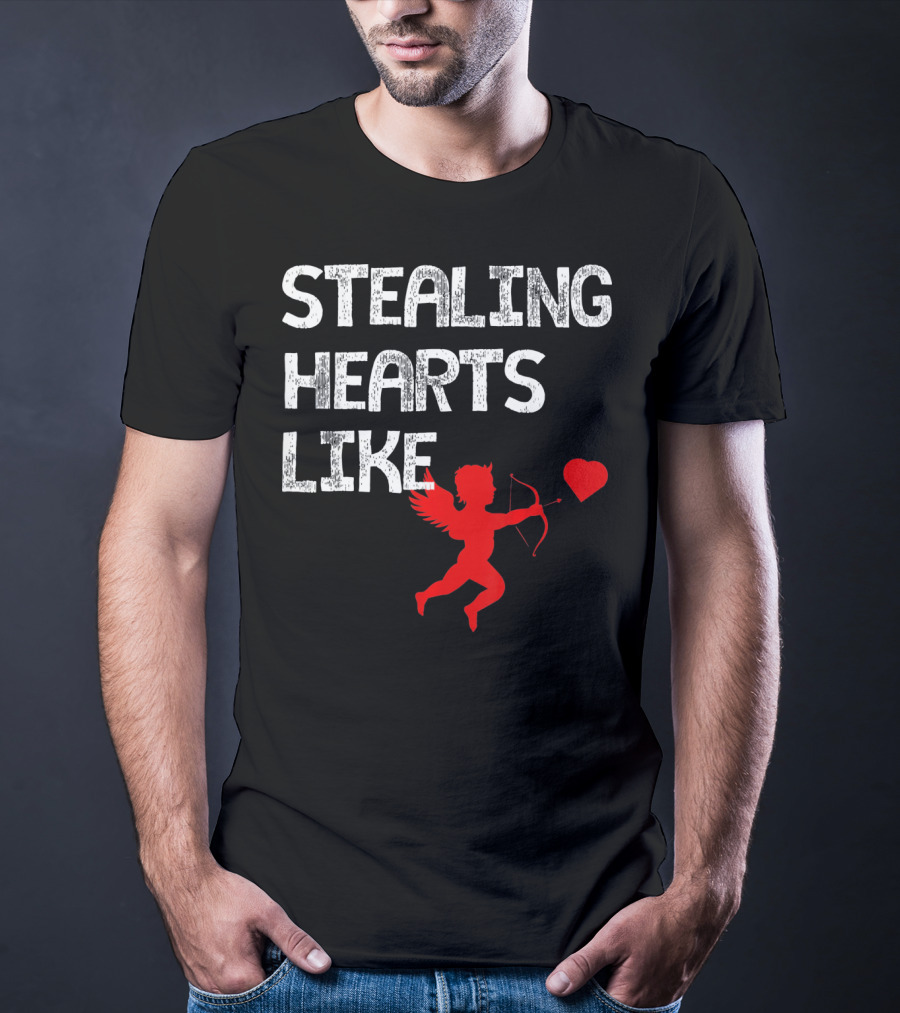 Stealing Hearts Like Cupid Kids Funny Va T-Shirt