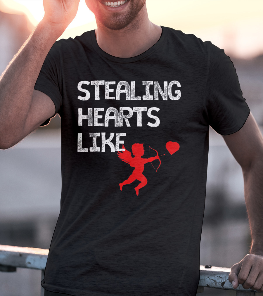 Stealing Hearts Like Cupid Kids Funny Va T-Shirt