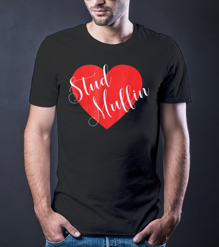 Stud Muffin Retro Vintage Valen Heart T-Shirt