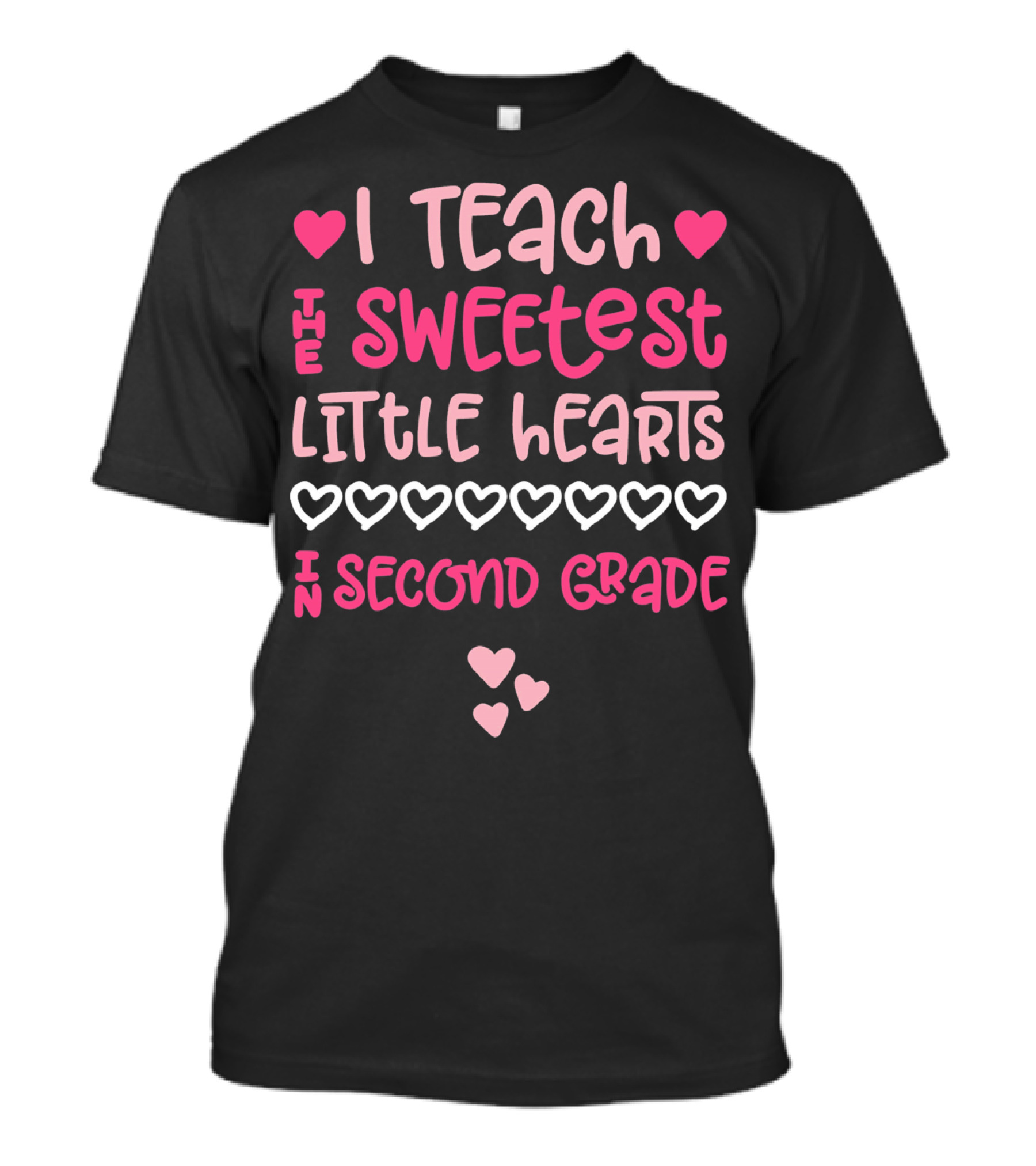 Teacher Valentine I Teach The Sweetest Little Hearts In Second Grade T-Shirt