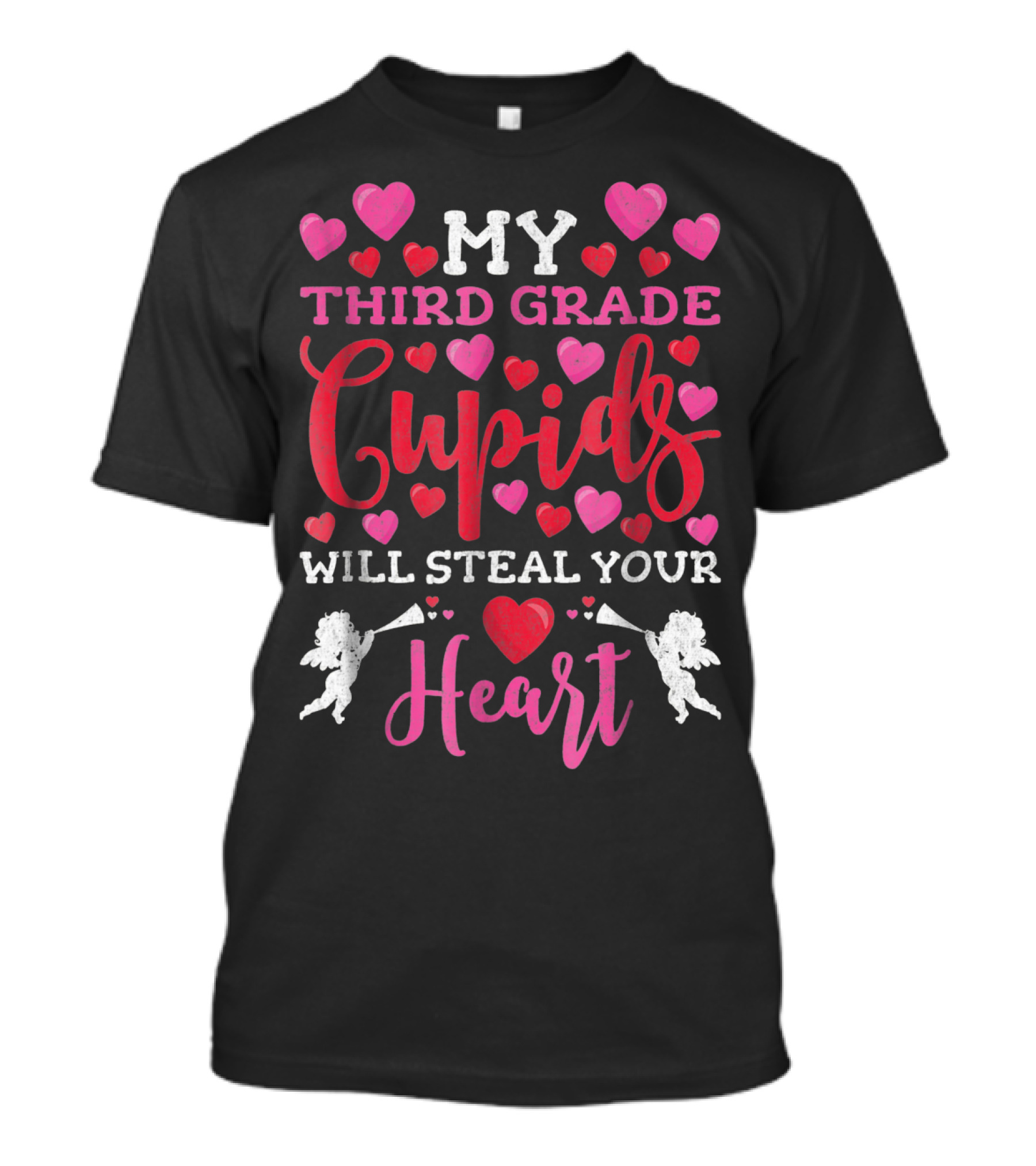 My Third Grade Cupids Will Steal Your Heart Teacher Valentines Day T-Shirt