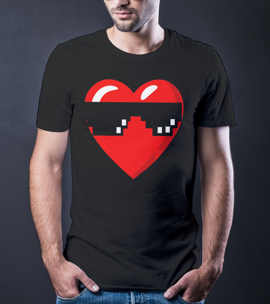 Thug Heart With Sunglasses Funny Meme Style Men Women Youth T-Shirt