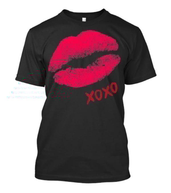 Red Lips XOXO Valentine Day Kiss T-Shirt