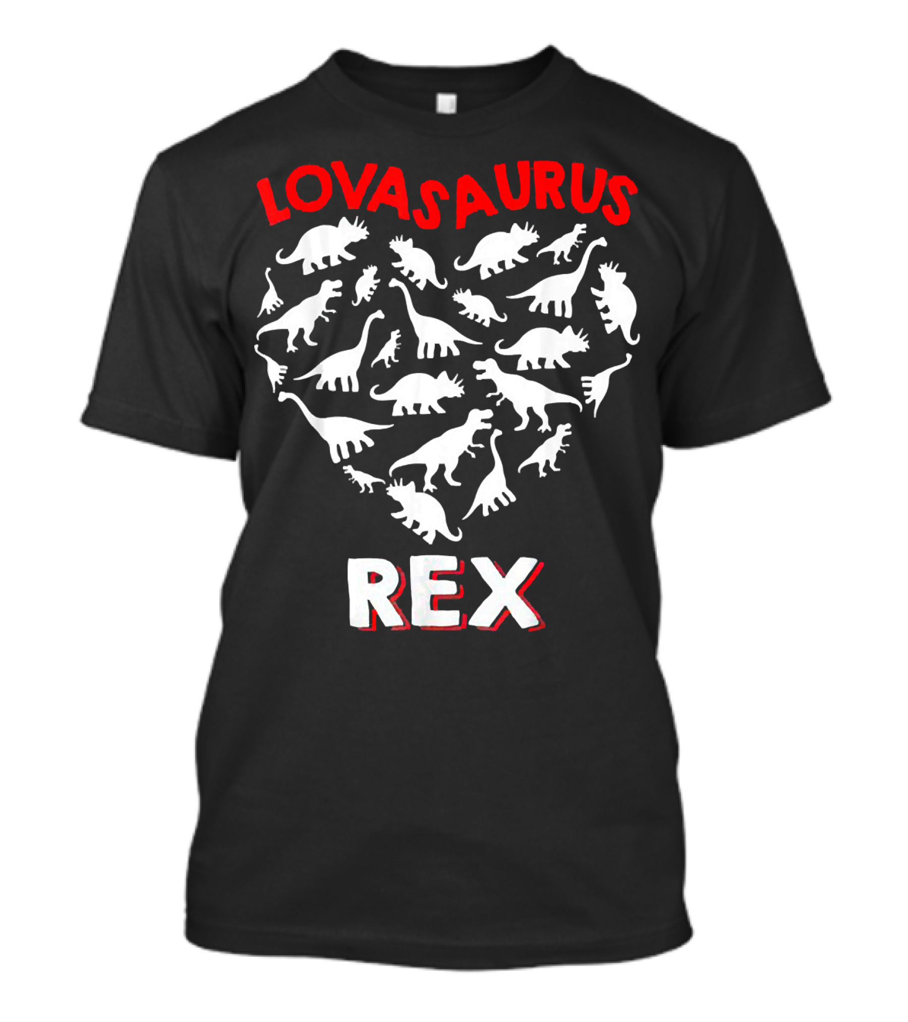 Lovasaurus Rex Dinosaur Valentine's Day Heart T-Shirt