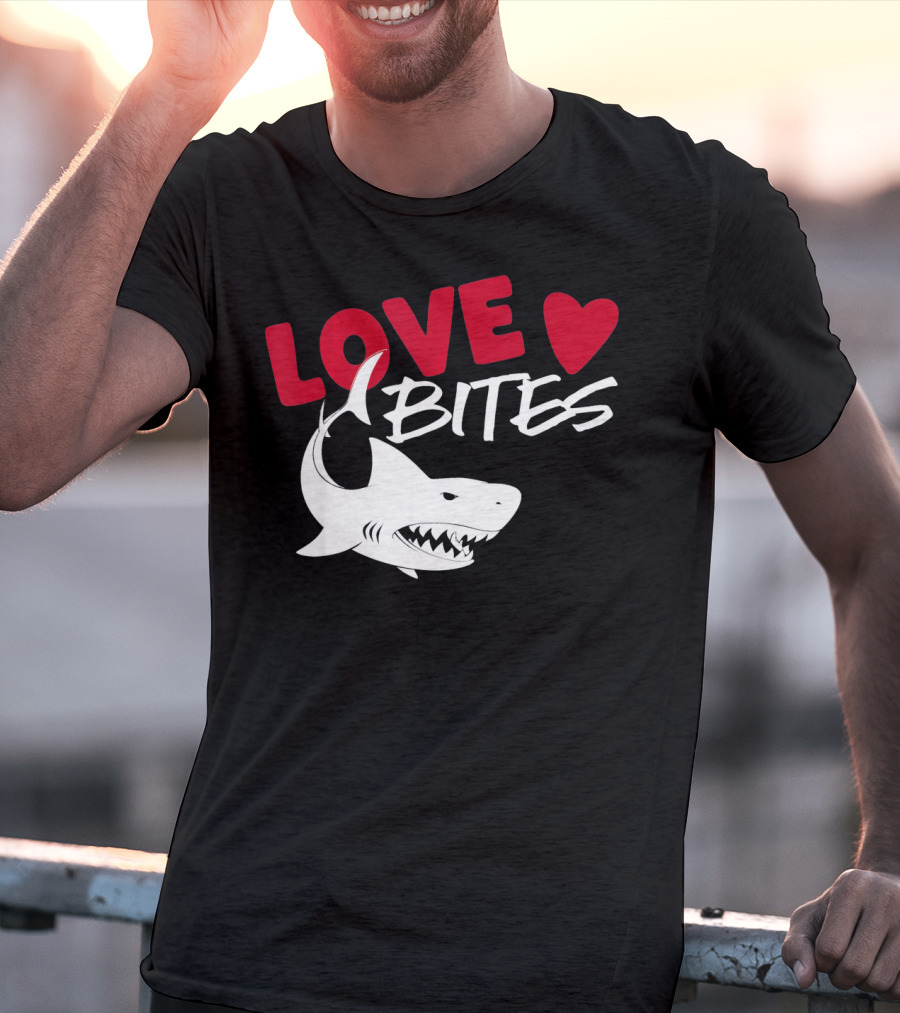 Valentines Day Shark Love Bites T-Shirt