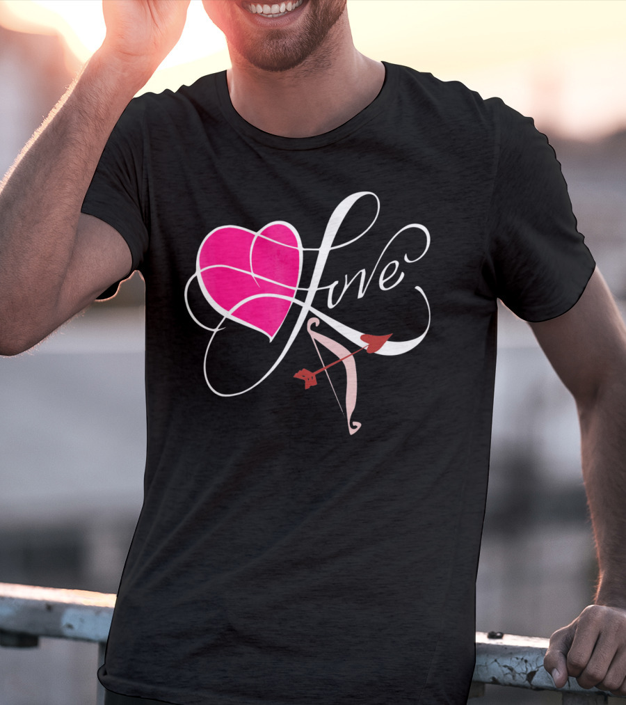 Love Stuck Valentine's Day Heart With Cupid's Arrow T-Shirt