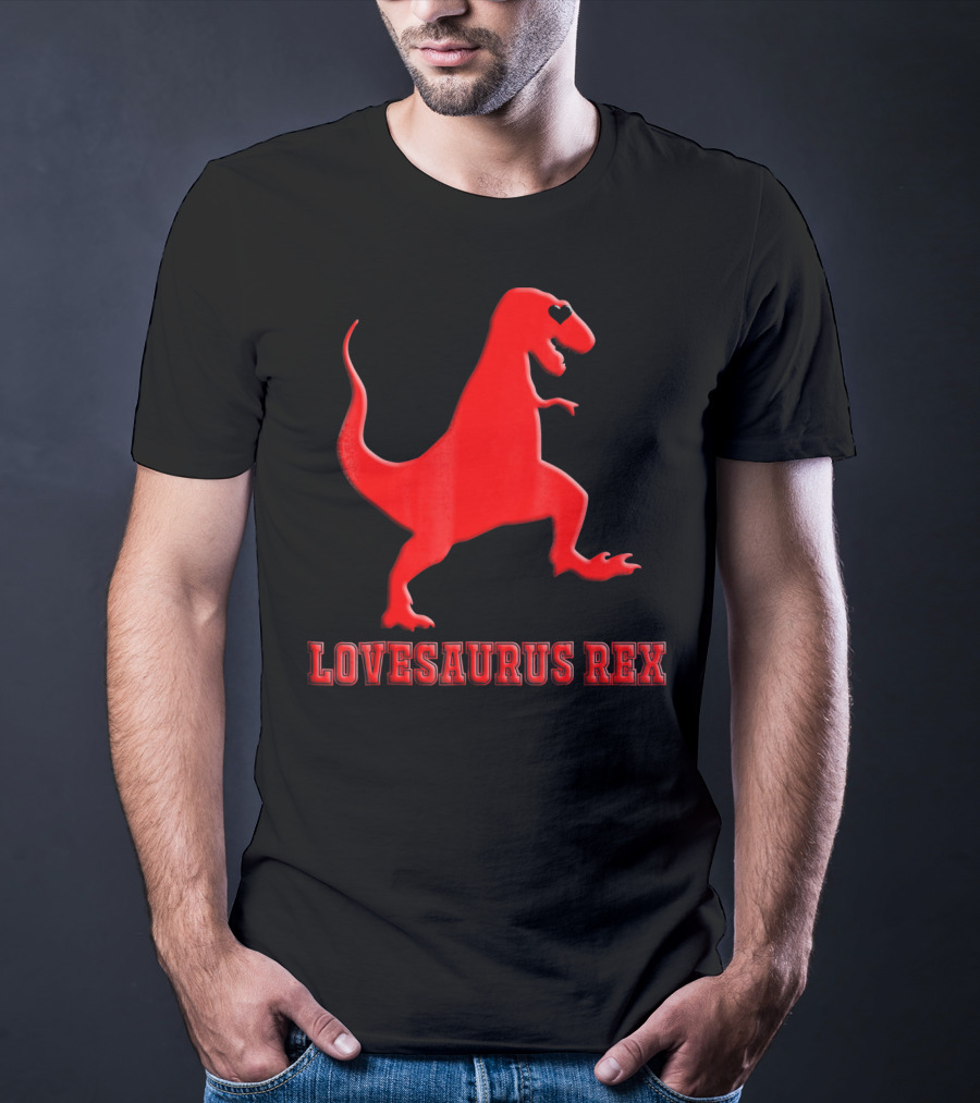 Lovesaurus Rex Dinosaur Heart Valentine T-Shirt