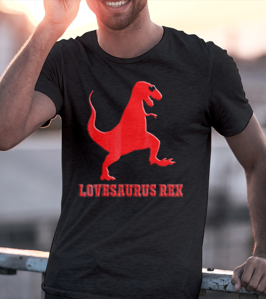Lovesaurus Rex Dinosaur Heart Valentine T-Shirt