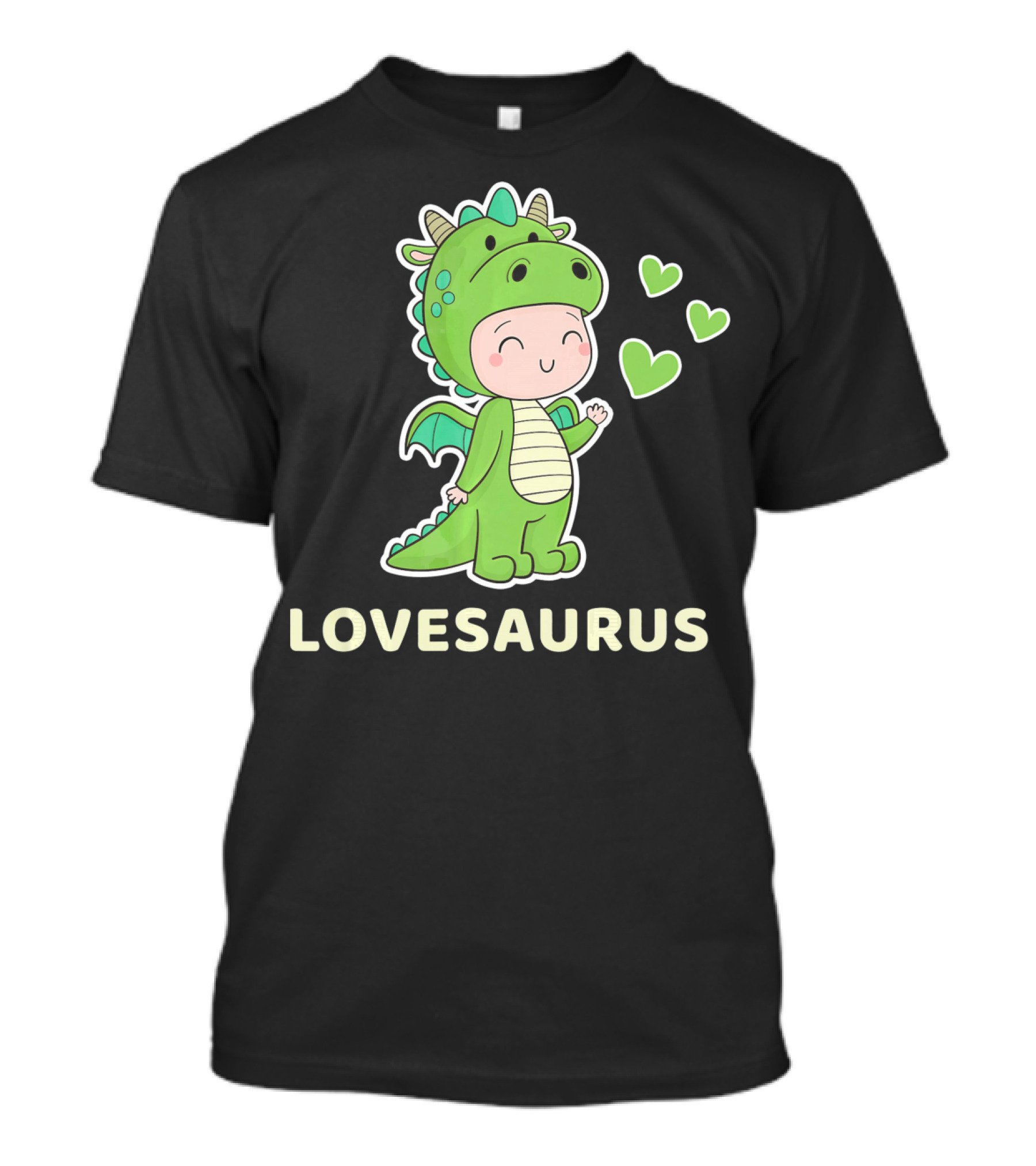 LOVESAURUS Valentine Dinosaur Hearts T-Shirt