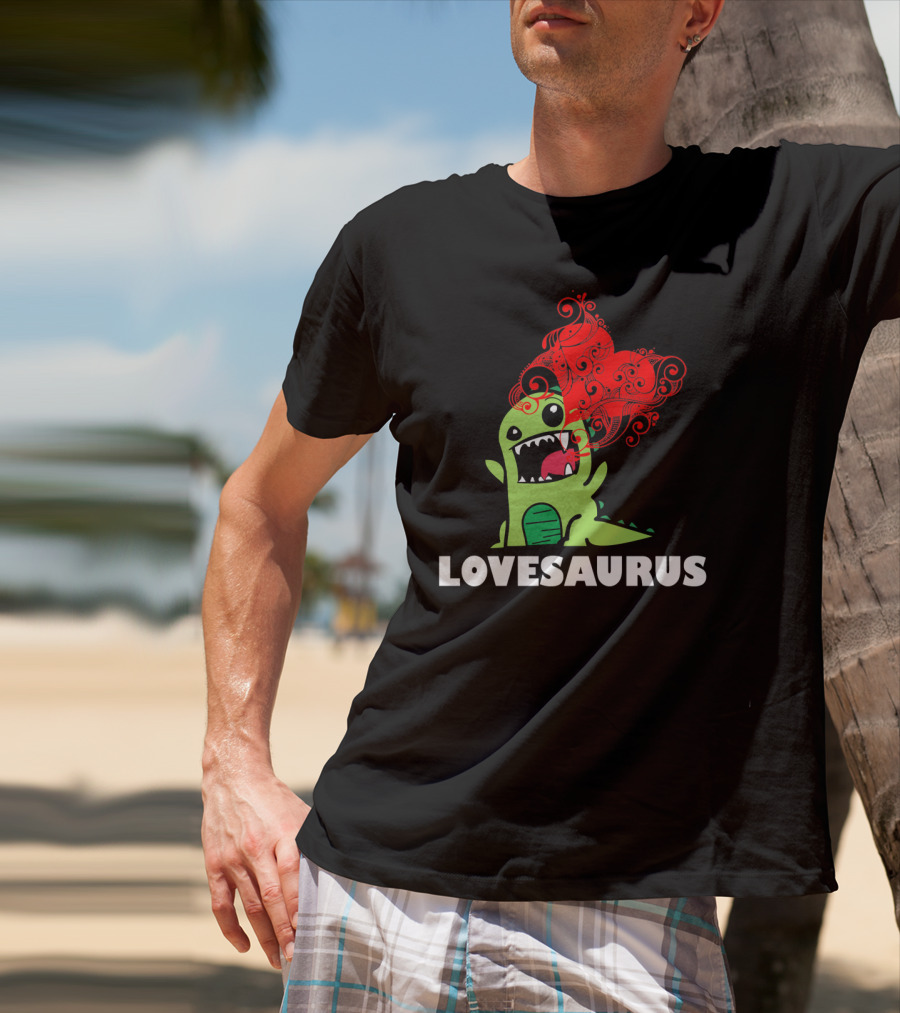 LOVESAURUS Valentines Day Dinosaur Heart T-Shirt