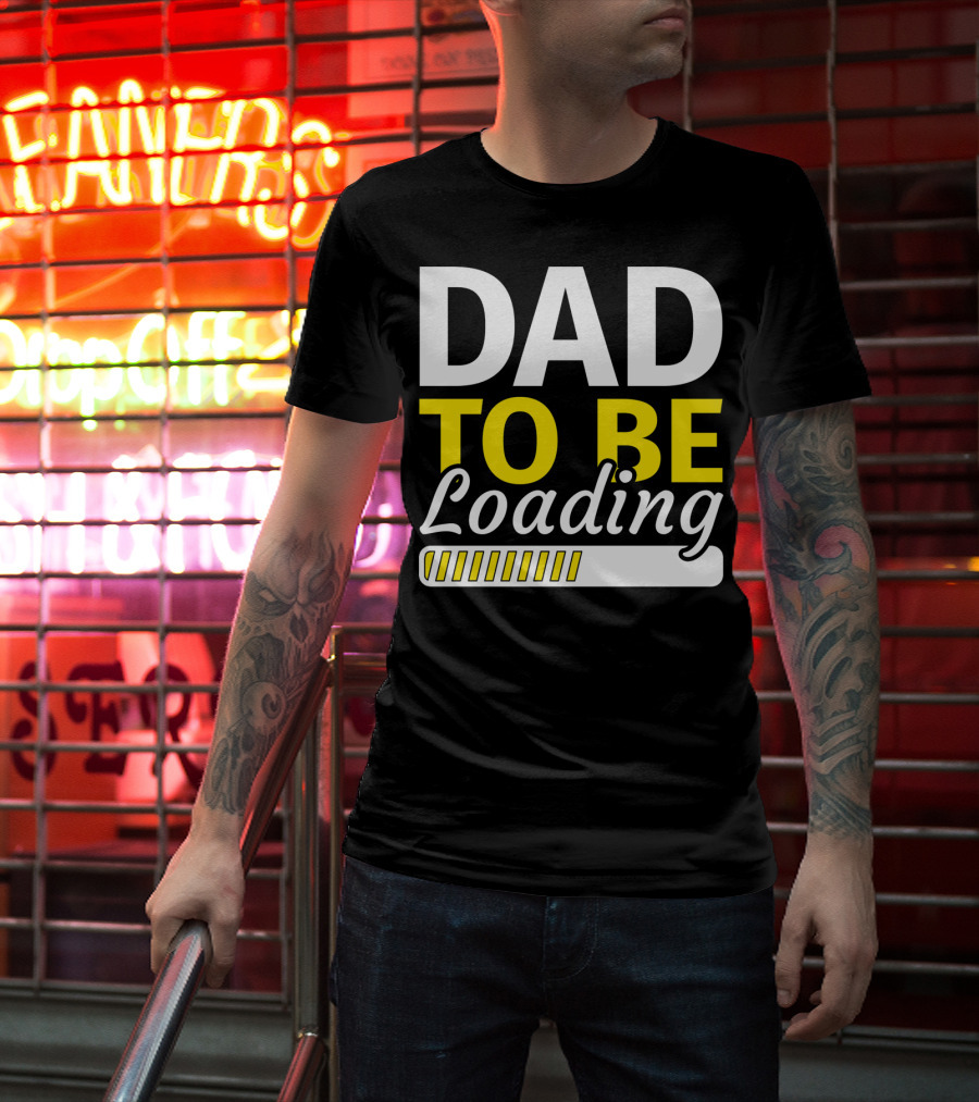 Dad To Be Loading Mens Valentines Pregnancy Announcement T-Shirt
