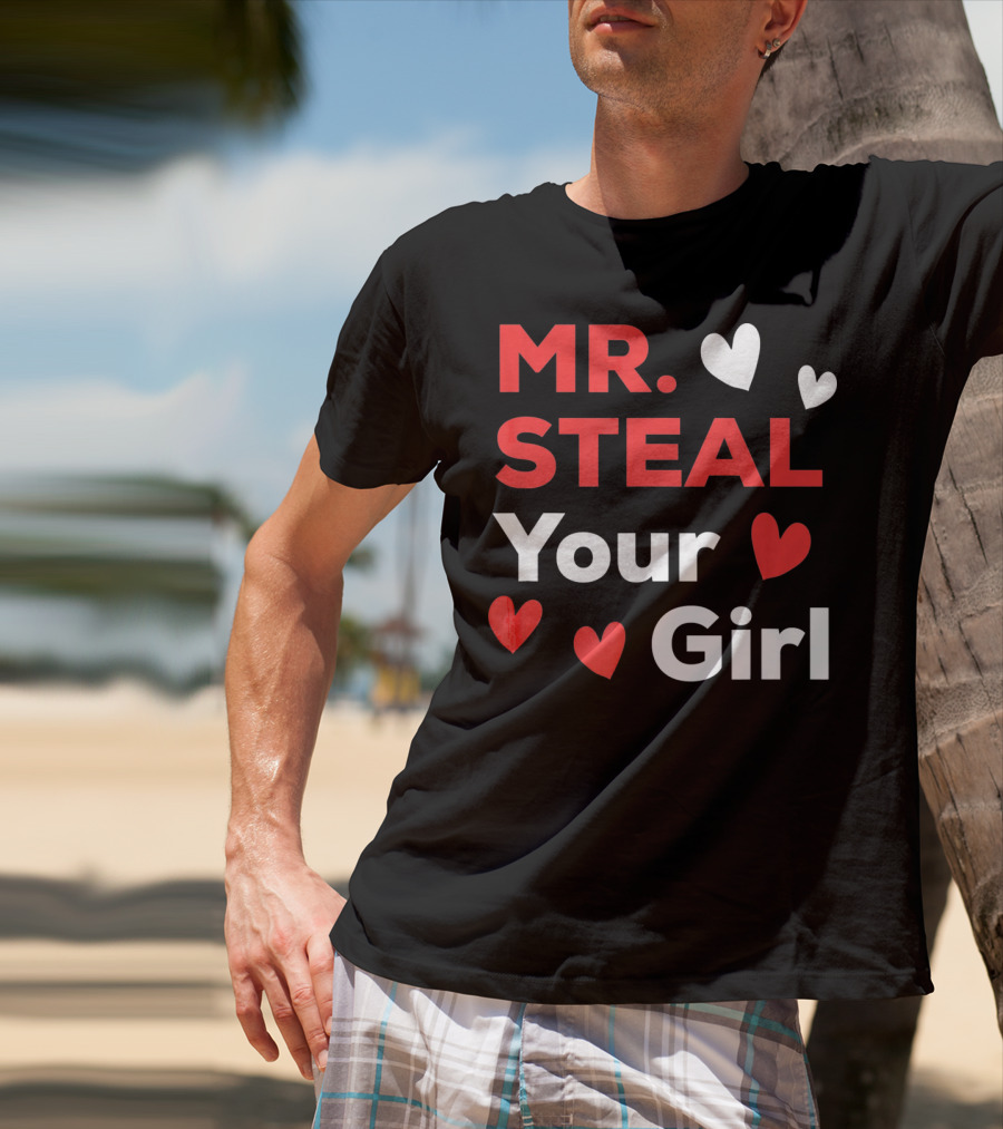 MR. STEAL YOUR GIRL Boys Funny Vale T-Shirt