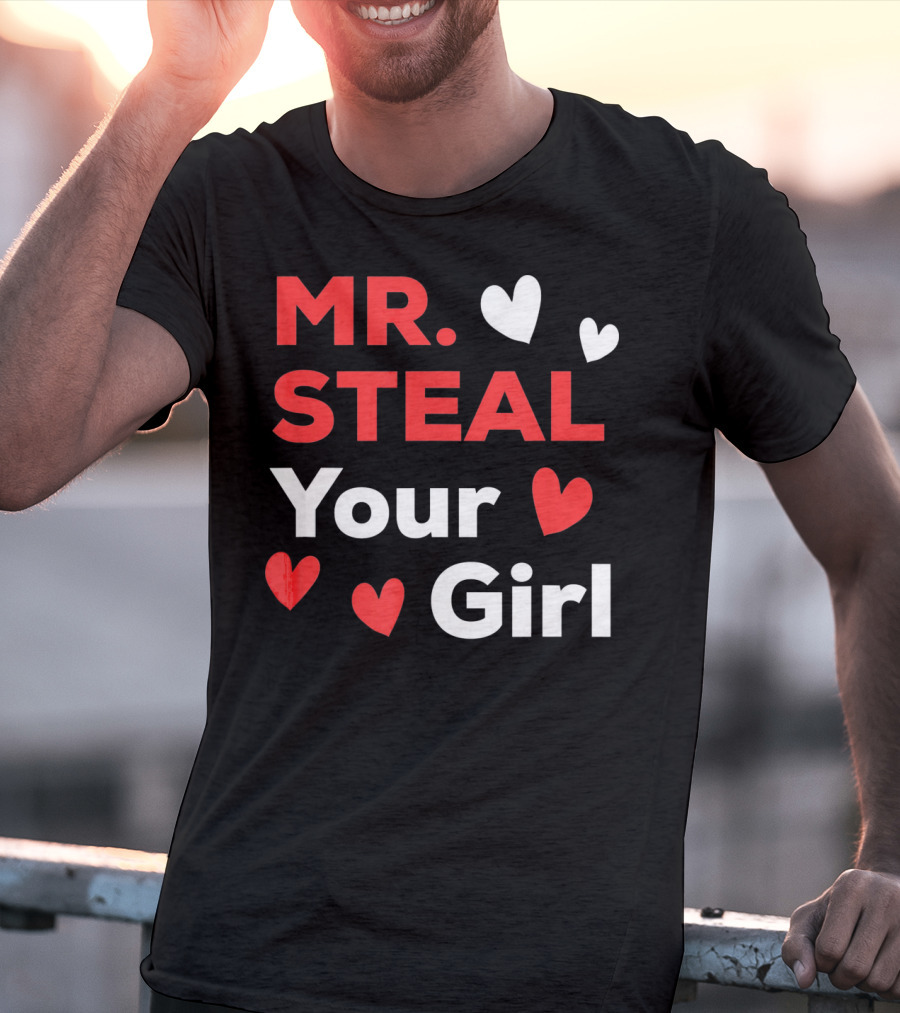 MR. STEAL YOUR GIRL Boys Funny Vale T-Shirt