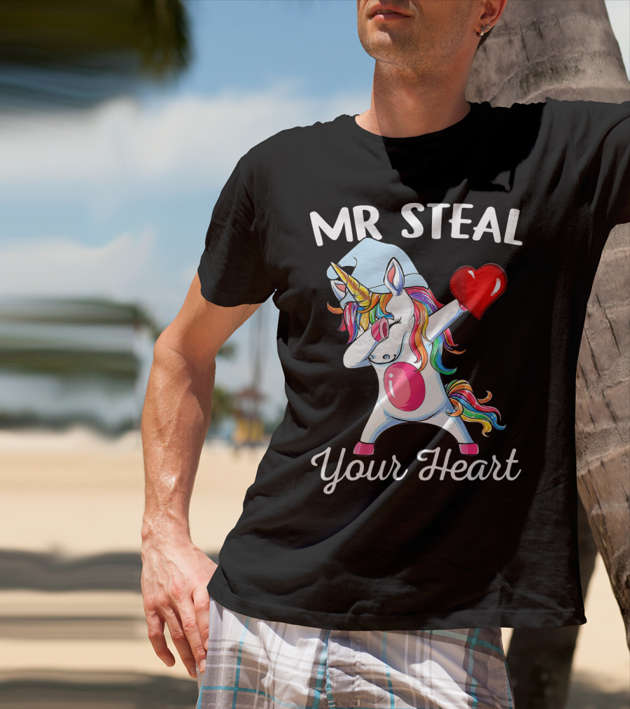 MR Steal Your Heart Dabbing Unicorn T-Shirt