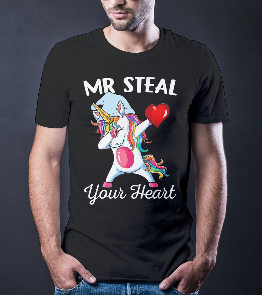 MR Steal Your Heart Dabbing Unicorn T-Shirt