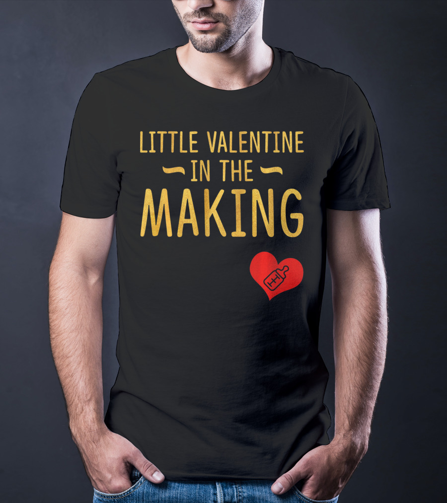 Little Valentine In The Making Heartbeat Heart T-Shirt