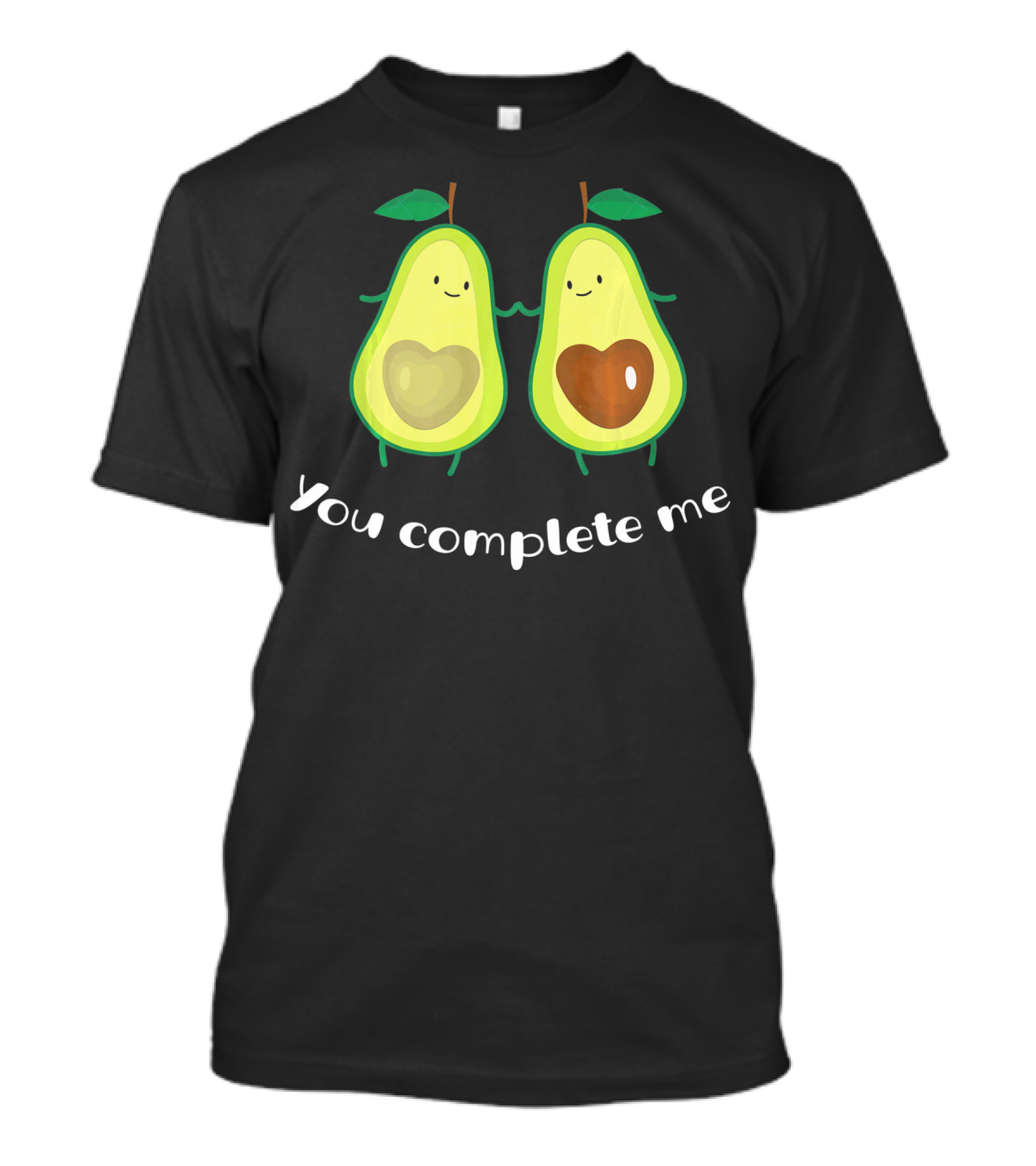 You Complete Me Funny Avocado Pair With Heart-Shaped Pits T-Shirt
