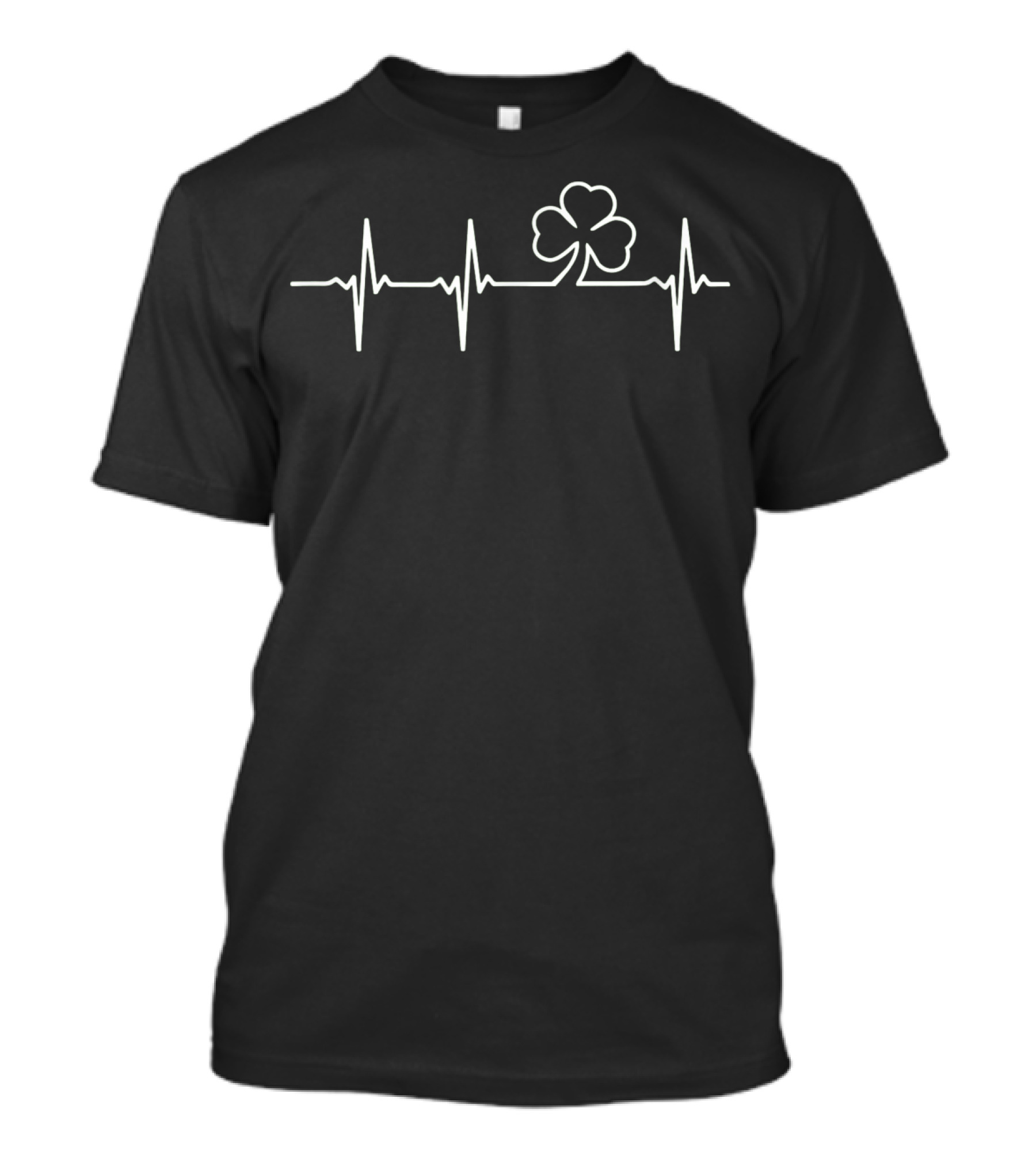 Irish Clover Heartbeat Line T-Shirt