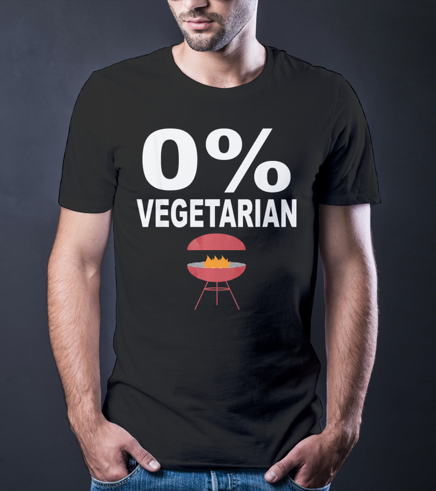 0% Vegetarian Barbecue Lover Grill T-Shirt