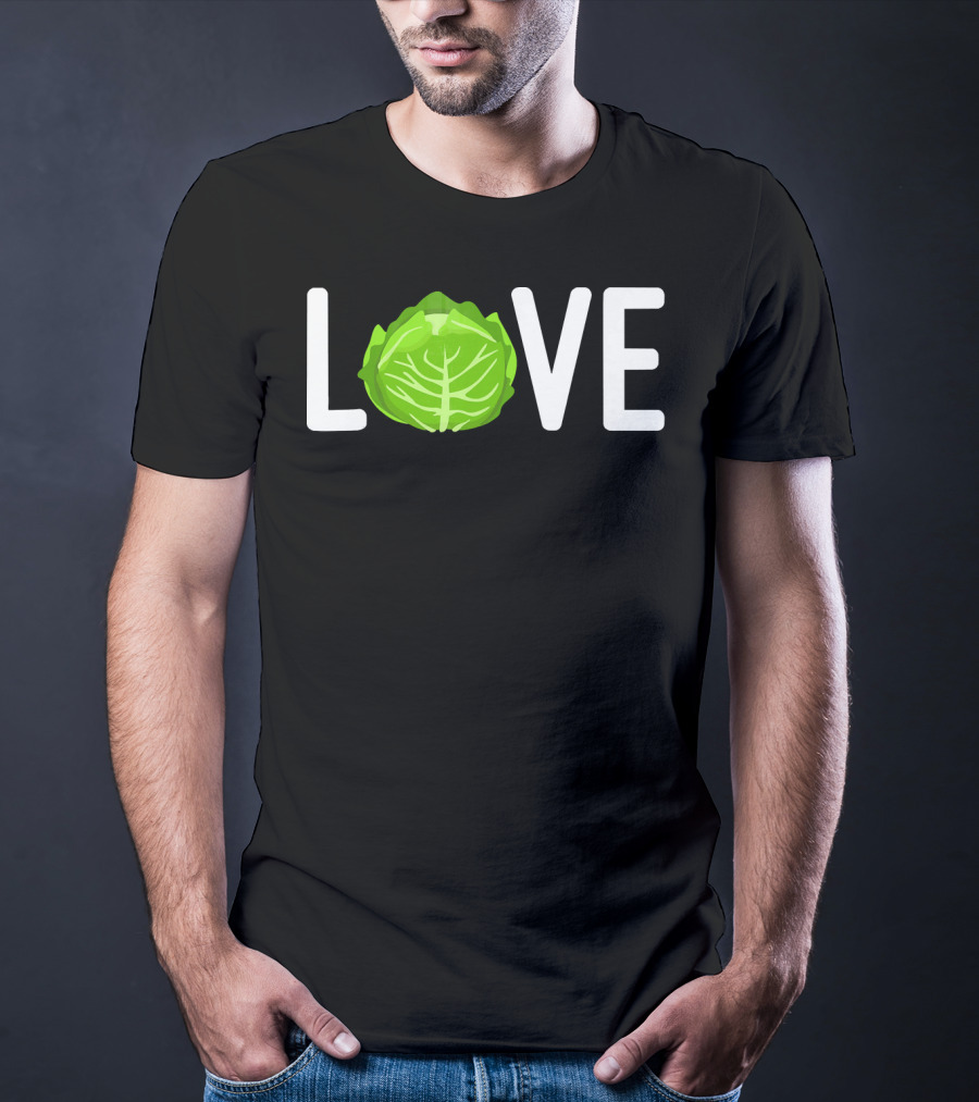 Love Cabbage Eating Clean Vegetarian Food T-Shirt