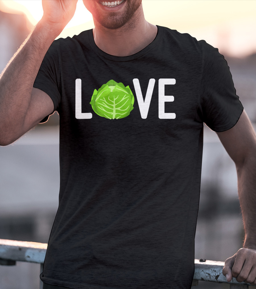 Love Cabbage Eating Clean Vegetarian Food T-Shirt