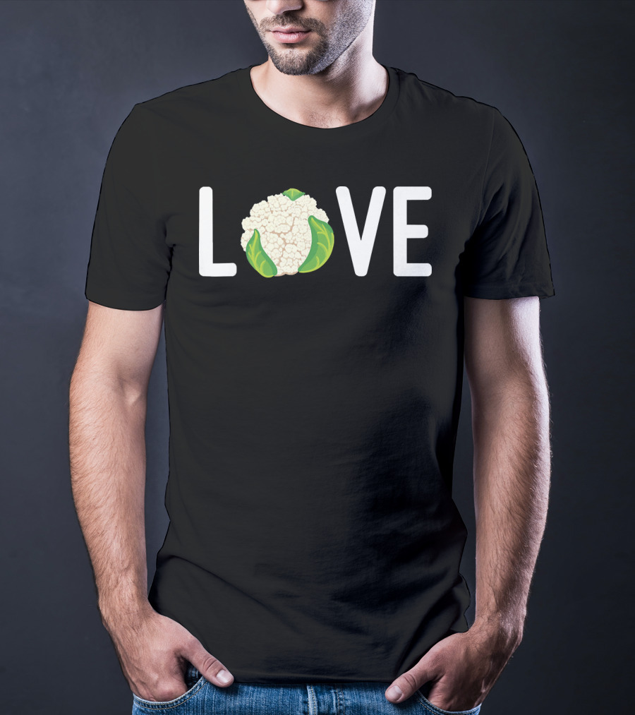 Love Cauliflower Eating Healthy Vegetarian Lifestyle T-Shirt