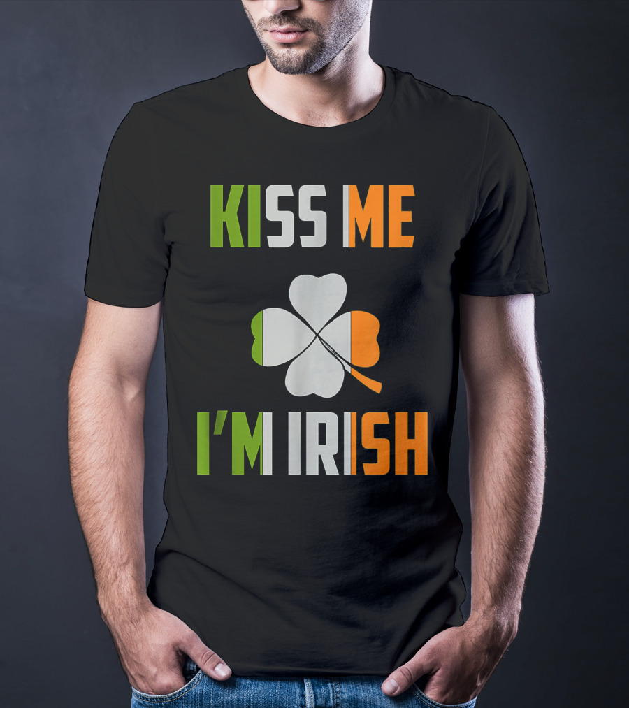 Kiss Me I'm Irish Saint Patrick Day Shamrock T-Shirt