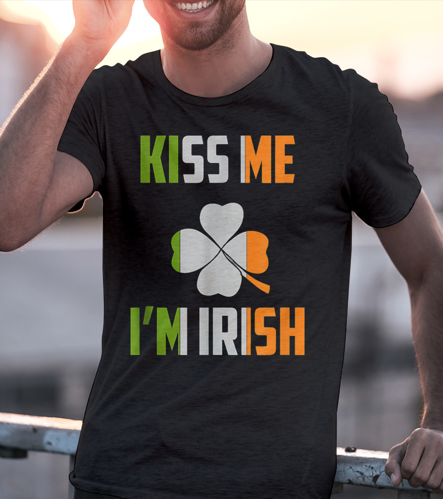 Kiss Me I'm Irish Saint Patrick Day Shamrock T-Shirt