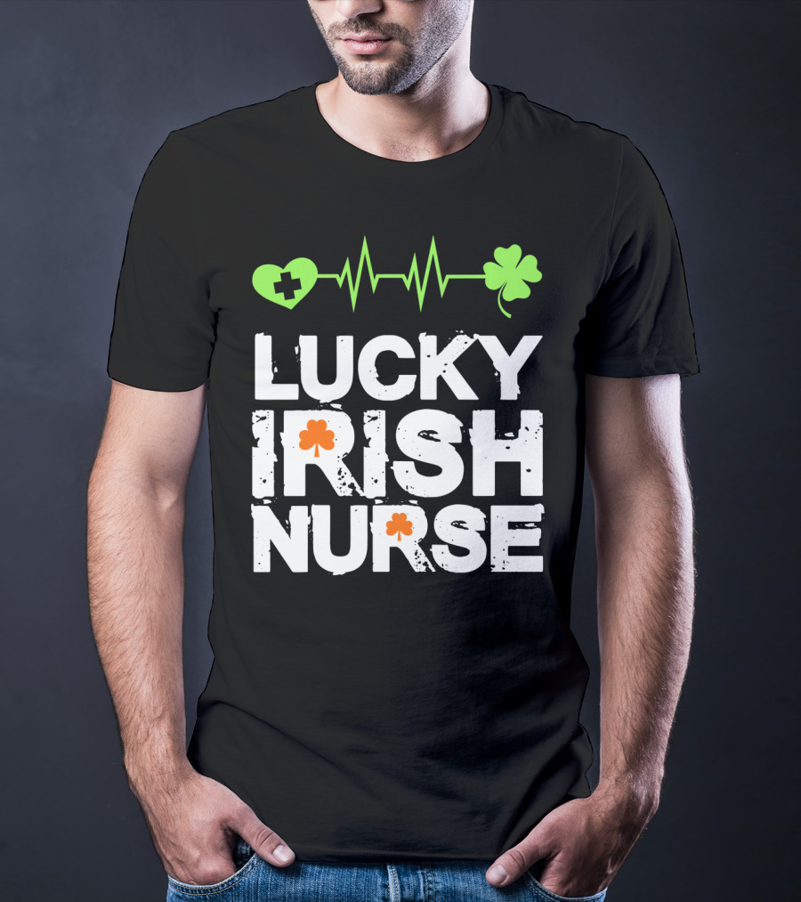 Lucky Irish Nurse St Patricks Day T-Shirt