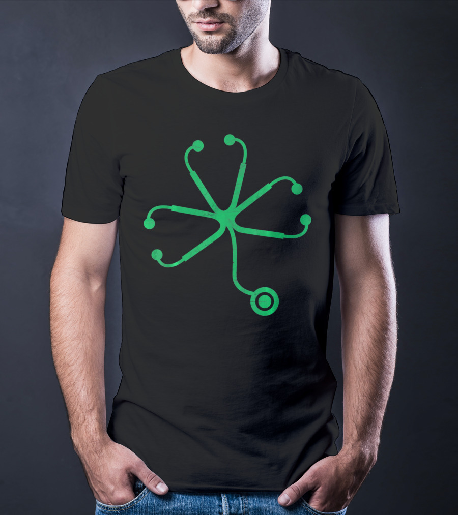 NURSE PATRICKS DAY Shamrock Stethoscope Green Stethoscope Shamrock T-Shirt