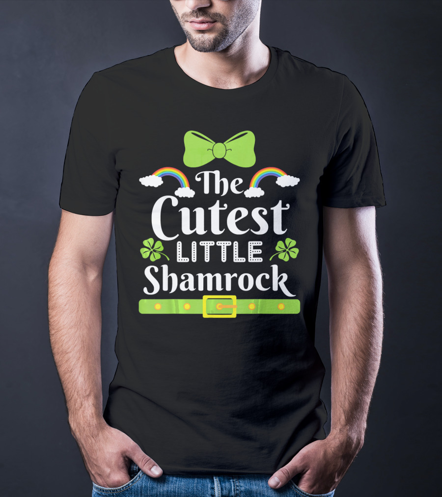 The Cutest Little Shamrock Rainbows And Leprechaun Costume T-Shirt