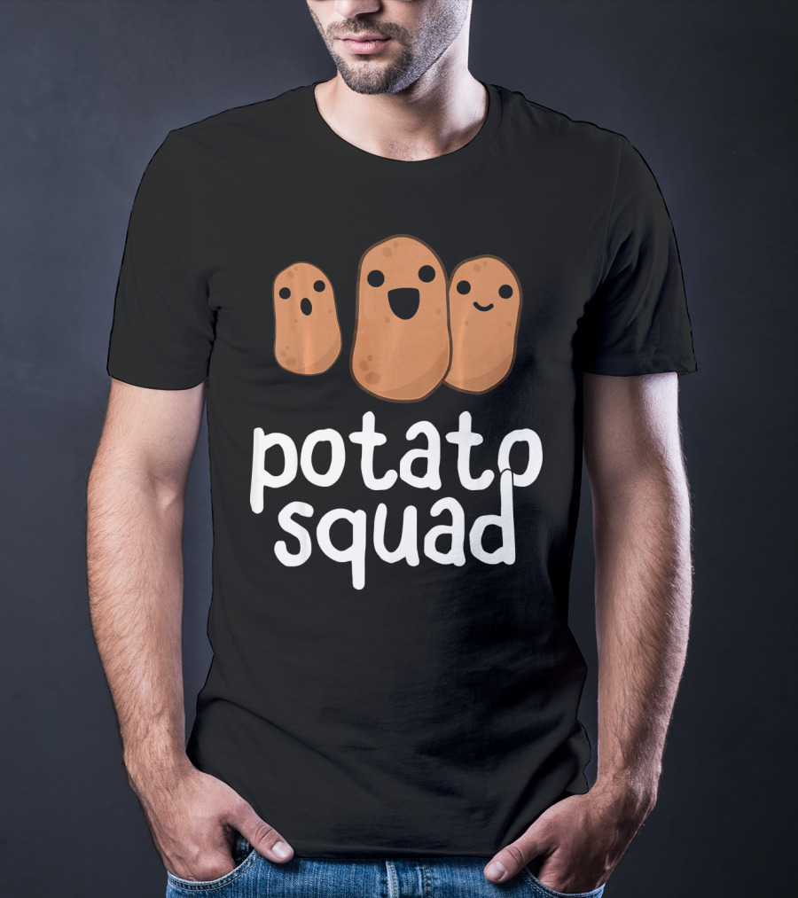 Potato Squad Funny Potato Potat Trio Faces T-Shirt