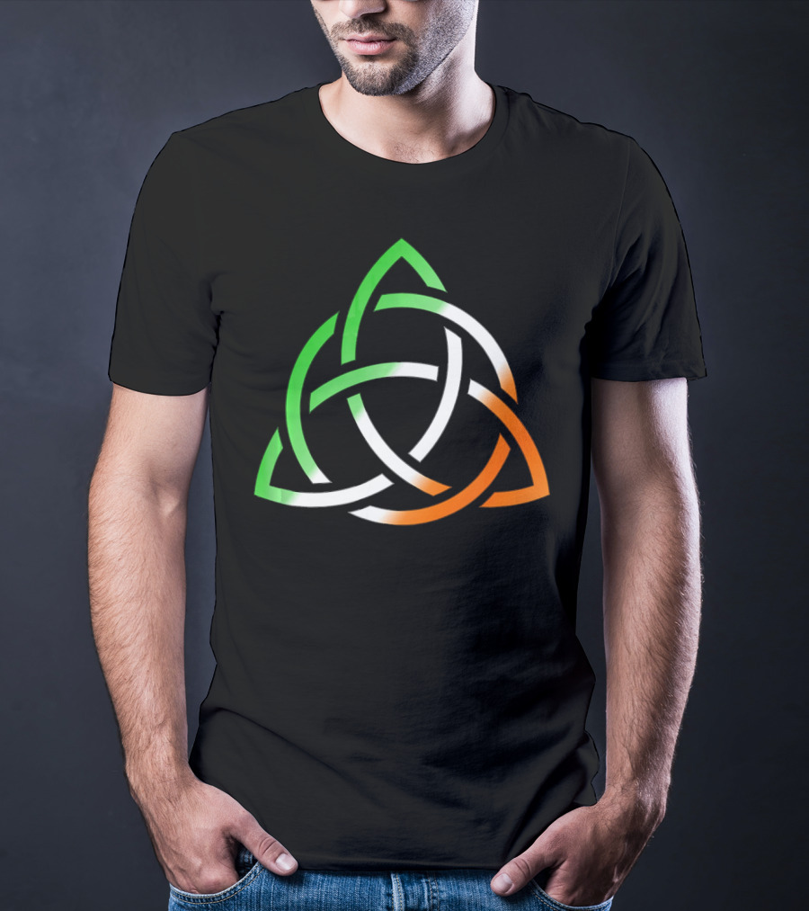 Celtic Trinity Knot Irish Flag Colors T-Shirt