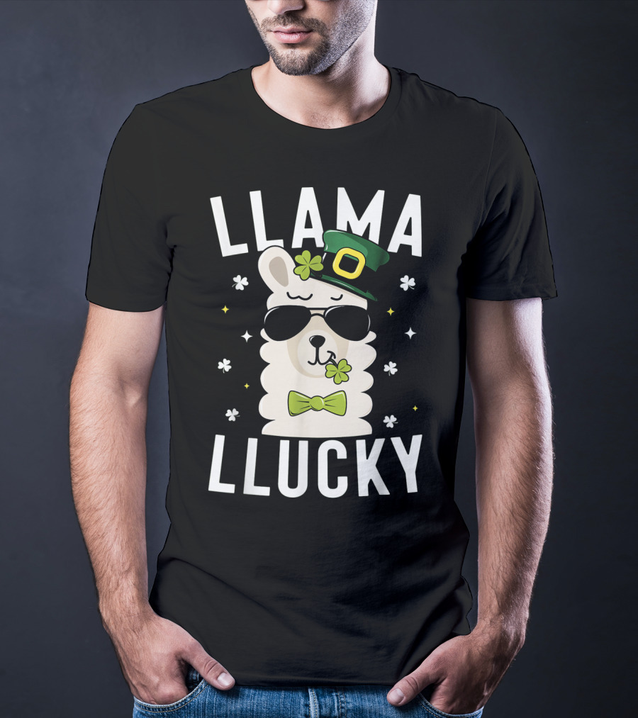 Llama Lucky St Patricks Day Kids T-Shirt