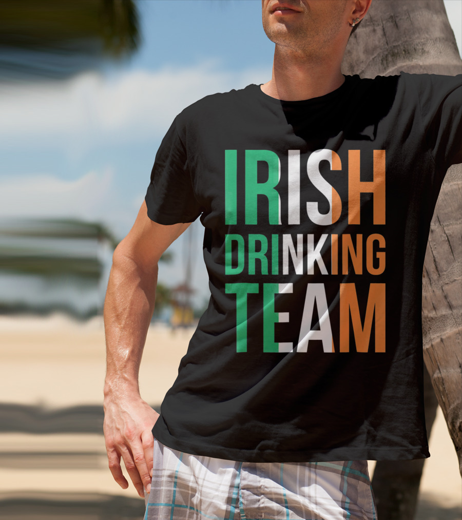 Irish Drinking Team Ireland Green White Orange T-Shirt