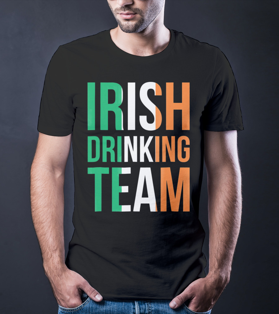 Irish Drinking Team Ireland Green White Orange T-Shirt