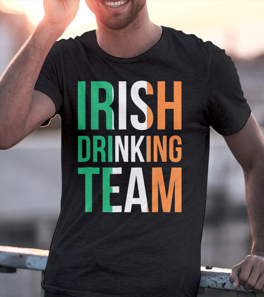 Irish Drinking Team Ireland Green White Orange T-Shirt