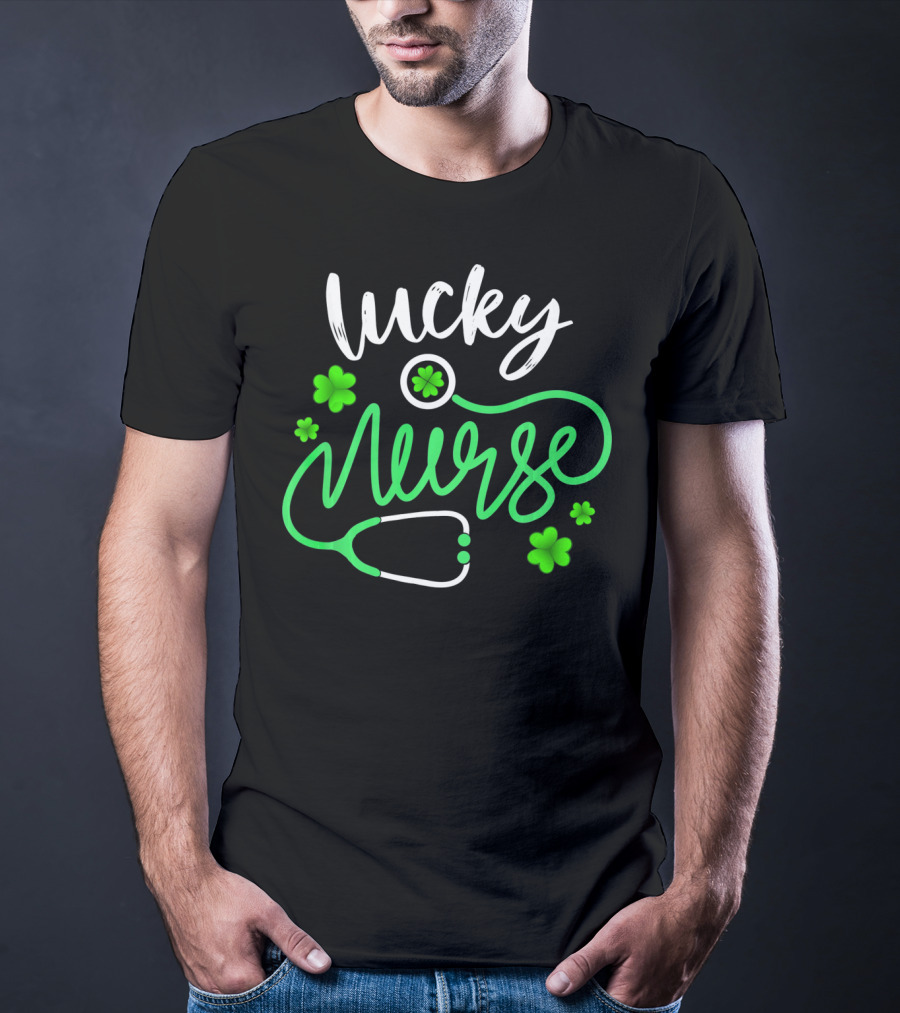 Lucky Nurse Shamrock Stethoscope T-Shirt