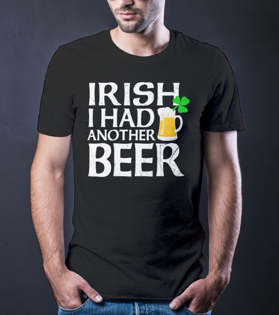 Irish I Had Another Beer Mug Shamrock T-Shirt