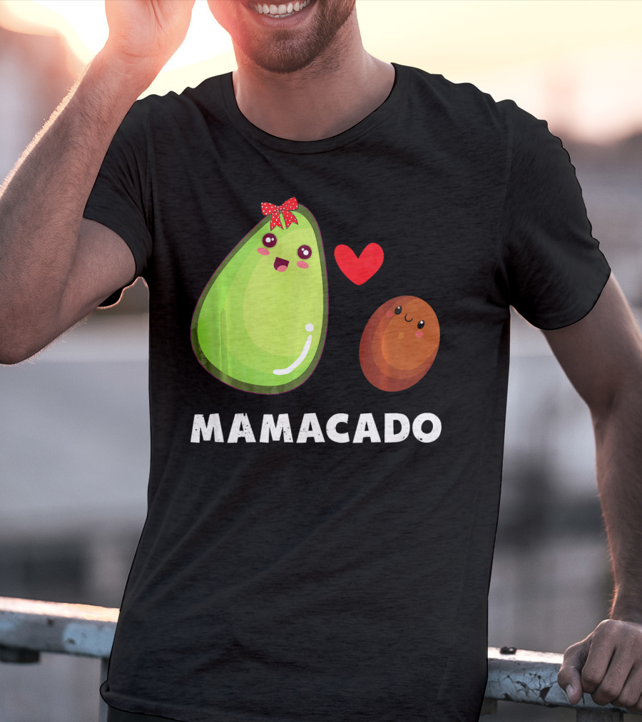 Mamacado Pregnancy Vegetarian Avo Cute Heart Avocado T-Shirt