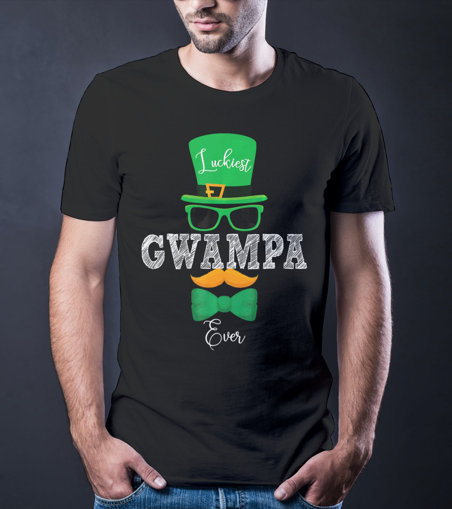 Luckiest Gwampa Ever Leprechaun St Patrick's Day T-Shirt