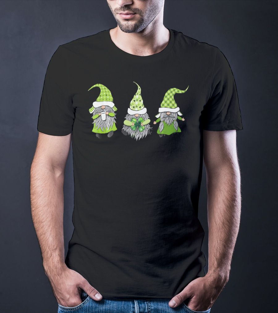 Funny Green Leprechaun Gnome Trio Tomte T-Shirt