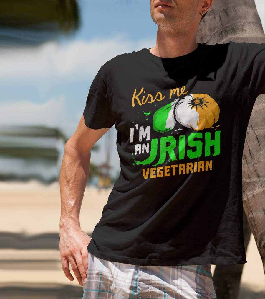 Kiss Me I'm An Irish Vegetarian St. Patrick's Day T-Shirt